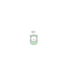 緑色スノーマン7【超小さい・赤ちゃん】（個別スタンプ：1）