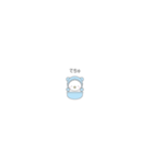 青色スノーマン7【超小さい・赤ちゃん】（個別スタンプ：3）