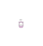 紫色スノーマン7【超小さい・赤ちゃん】（個別スタンプ：1）