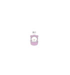 紫色スノーマン7【超小さい・赤ちゃん】（個別スタンプ：2）