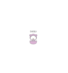 紫色スノーマン7【超小さい・赤ちゃん】（個別スタンプ：8）
