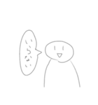 白いなんかのお返事スタンプ（個別スタンプ：8）