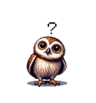 ドット絵 フクロウ 日常会話 40種（個別スタンプ：19）