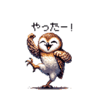 ドット絵 フクロウ 日常会話 40種（個別スタンプ：27）