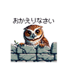 ドット絵 フクロウ 日常会話 40種（個別スタンプ：30）