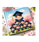 桜と卒業式（個別スタンプ：8）
