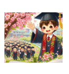 桜と卒業式（個別スタンプ：11）