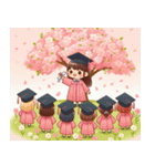 桜と卒業式（個別スタンプ：12）