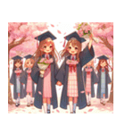 桜と卒業式（個別スタンプ：23）
