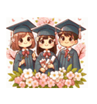 桜と卒業式（個別スタンプ：27）