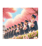 桜と卒業式（個別スタンプ：34）