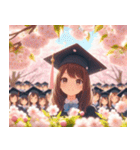 桜と卒業式（個別スタンプ：36）