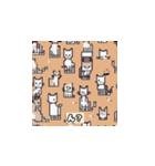 可愛い猫のスタンプ：表情豊かな猫の顔（個別スタンプ：15）