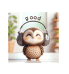 フクロウの音楽旅（個別スタンプ：9）