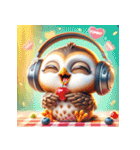 フクロウの音楽旅（個別スタンプ：12）