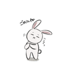 のんびりうさぎとげんきねこ（個別スタンプ：6）