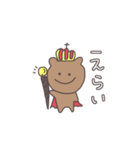 3文字で伝えるくまっぴい（個別スタンプ：4）