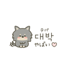 使って覚える韓国語♡黒犬さん（個別スタンプ：22）