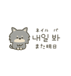 使って覚える韓国語♡黒犬さん（個別スタンプ：31）