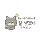 使って覚える韓国語♡黒犬さん（個別スタンプ：36）