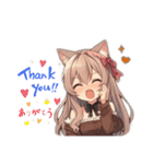 ネコミリア（Nekomilia）English（個別スタンプ：3）