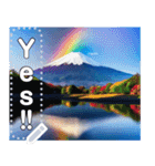 富士山にかかる虹【神秘・幸運】（個別スタンプ：23）
