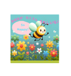 A bee that brings happiness.（個別スタンプ：7）