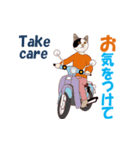 バイク猫2（個別スタンプ：12）