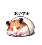 ドット絵 ハムスター ゴールデン 日常会話（個別スタンプ：2）