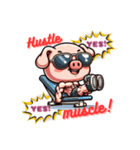 A pig that trains muscle z（個別スタンプ：2）