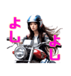 バイク女子（リアルAI美女Ver.）（個別スタンプ：23）