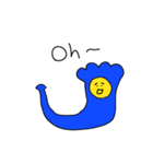 可愛いタニファの青いスタンプ（個別スタンプ：21）