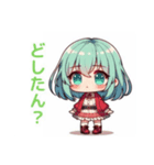 かわいい女の子のハンコ（個別スタンプ：4）