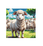 ほっこり可愛い羊のスタンプセット（個別スタンプ：4）