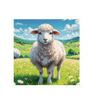 ほっこり可愛い羊のスタンプセット（個別スタンプ：5）