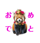 かわいいredpanda（レッサーパンダ）たち1（個別スタンプ：26）