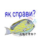 海水魚のリロ(ウクライナ語と日本語)（個別スタンプ：7）