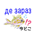 海水魚のリロ(ウクライナ語と日本語)（個別スタンプ：16）