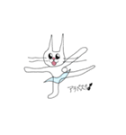 きゅるきゅるバレエ猫うさぎstamp（個別スタンプ：3）