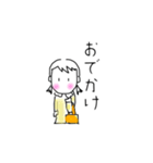 ふんわりスタンプ女の子と男の子（個別スタンプ：3）