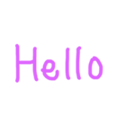 よく使う！！シンプルぱーぷる文字（個別スタンプ：2）