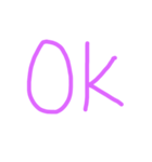 よく使う！！シンプルぱーぷる文字（個別スタンプ：9）