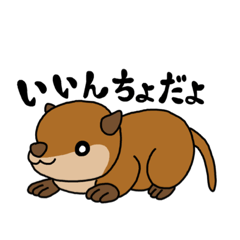 [LINEスタンプ] かわうそのいいんちょ