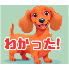 [LINEスタンプ] 可愛いダックスフンドレッド