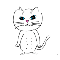 [LINEスタンプ] うちの白猫ぶーちゃん
