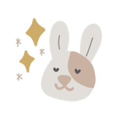 [LINEスタンプ] simple USAGI (文字なし)