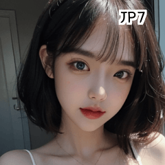 [LINEスタンプ] JP7 かわいい selfie 女の子の画像（メイン）