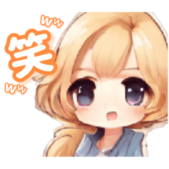 [LINEスタンプ] 毎日使える！金髪娘