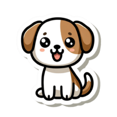 [LINEスタンプ] 元気な犬：遊ぶ子犬