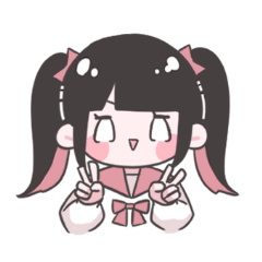 [LINEスタンプ] げんきなツインテール